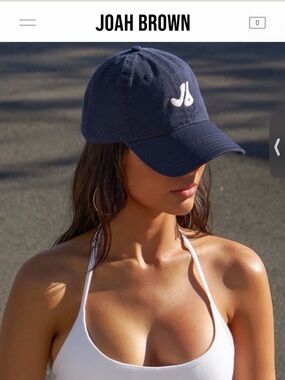 Joah Brown Navy Baseball Cap with White Logo